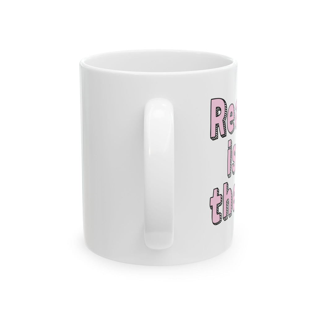 Reading Is My Therapy Mug – Book Lover Ceramic Mug | Gift for Readers