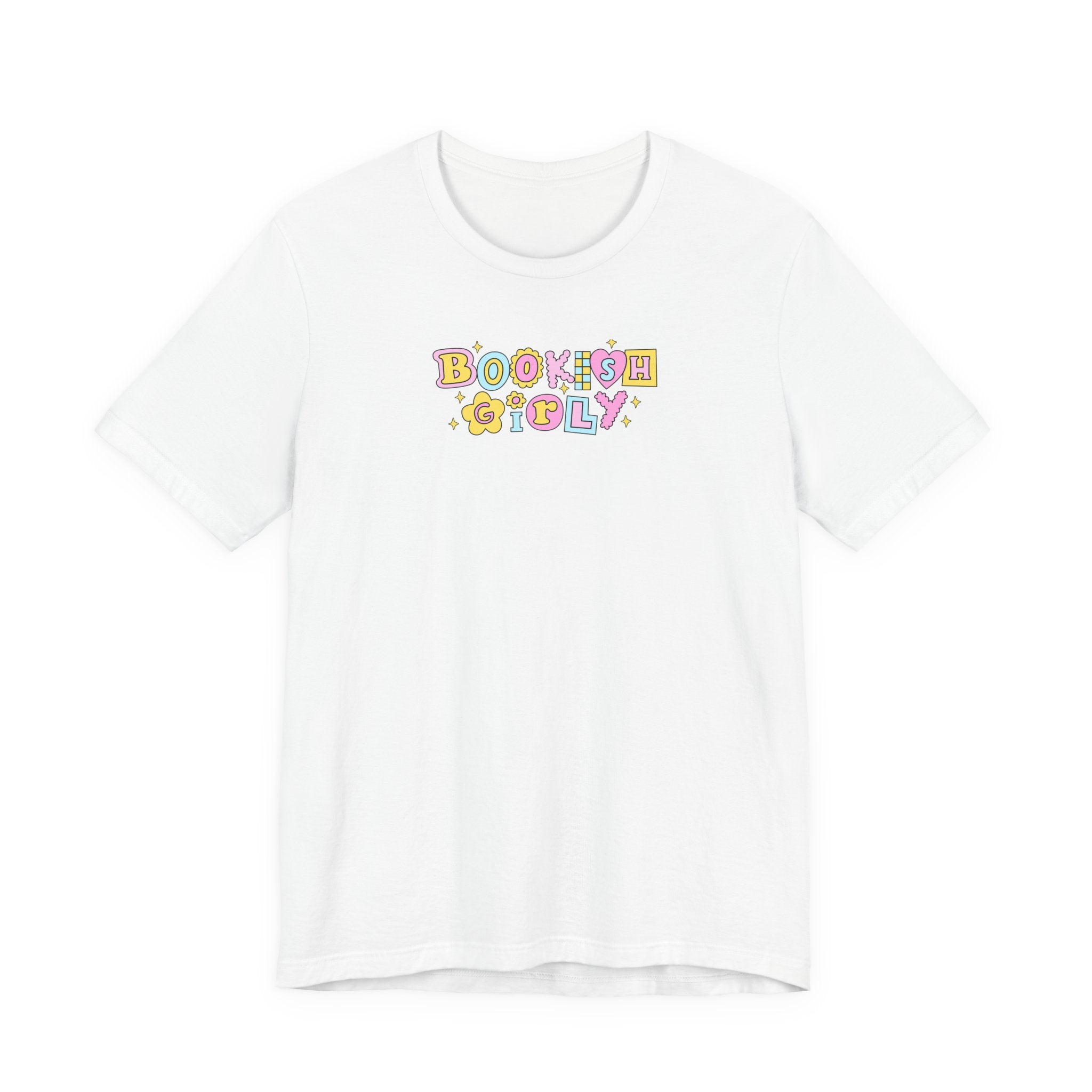 Bookish Girly T-Shirt – Minimal Book Lover Graphic Tee | Gift for Readers