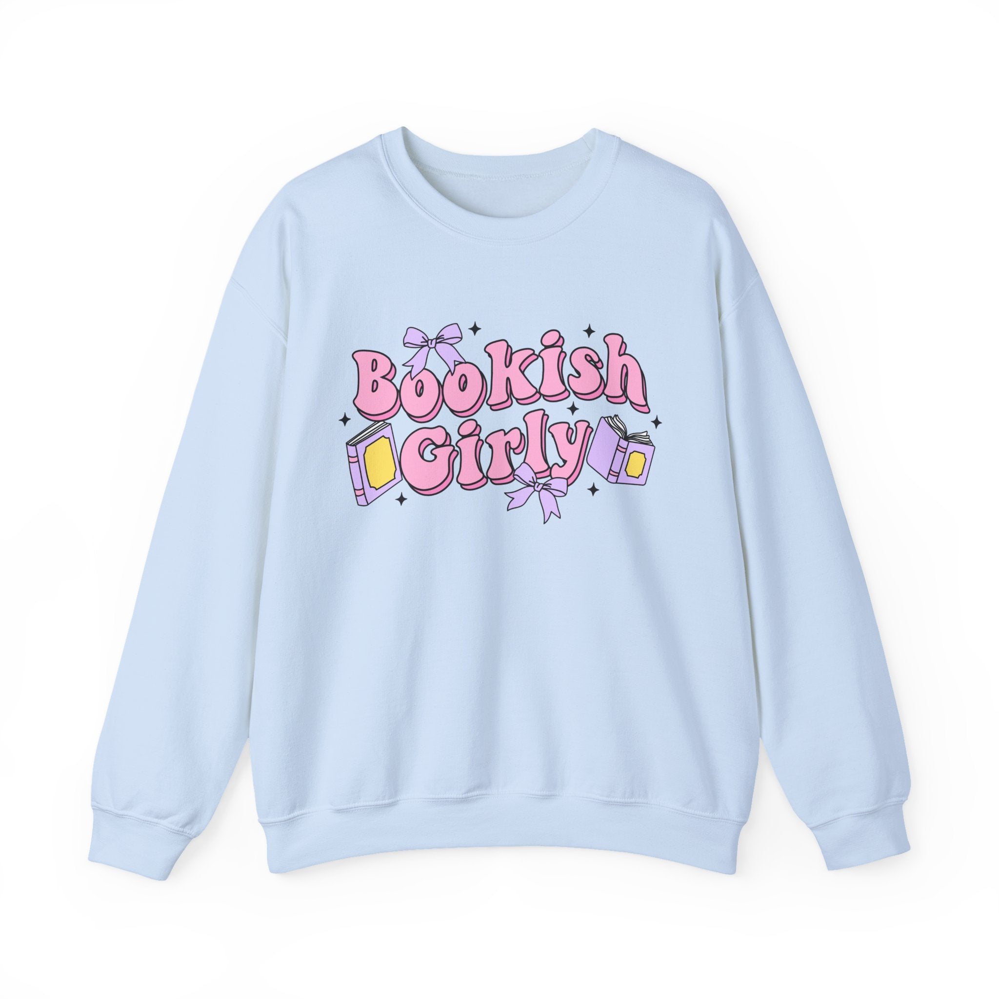 Bookish Girly Bow Sweatshirt – Bookish Crewneck for Readers | Gift for Book Lovers