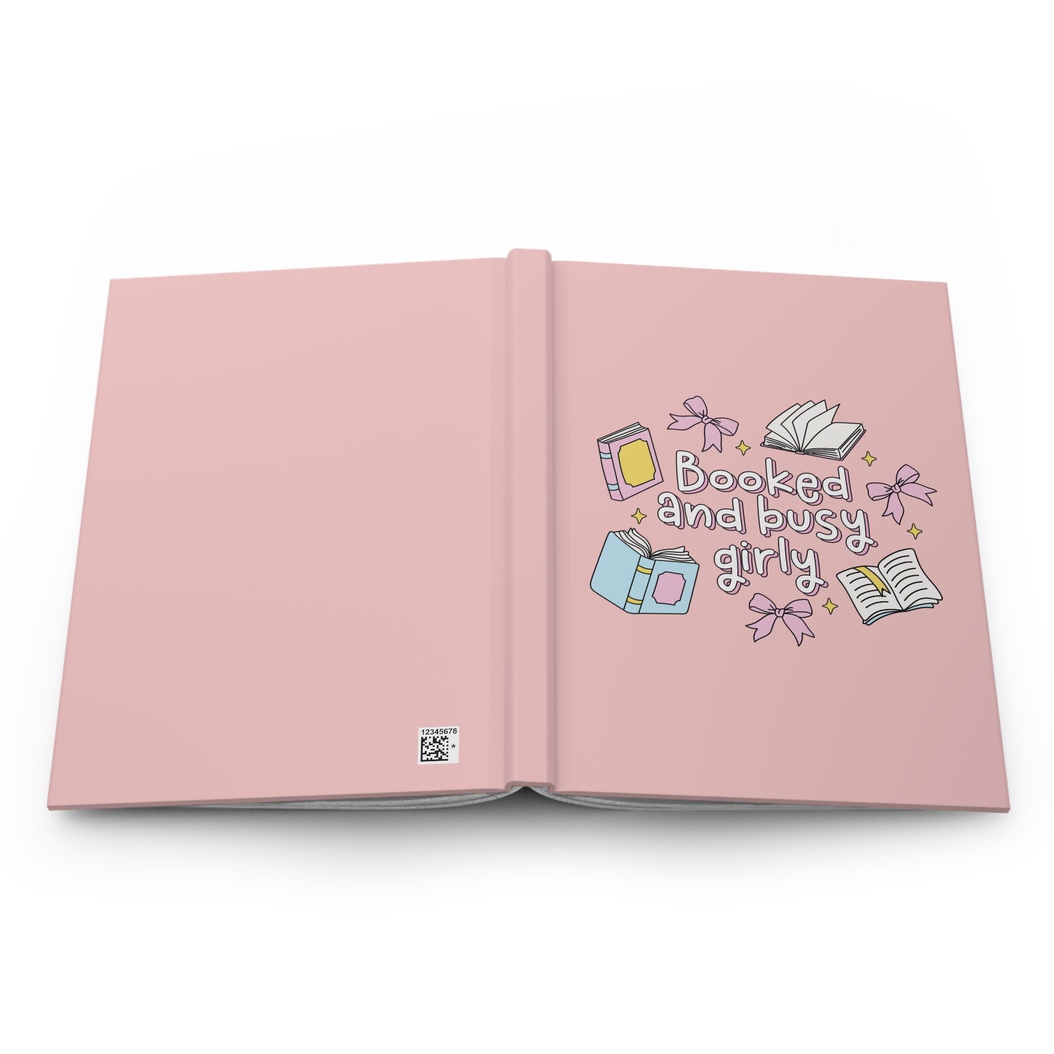 Booked & Busy Girl Pink Journal – Hardcover Reading Journal | Gift for Book Lovers