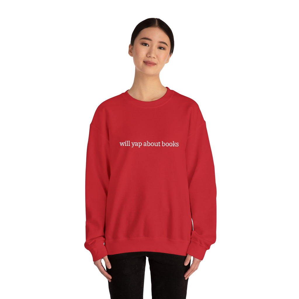 Will Yap About Books Sweatshirt – Bookish Crewneck for Readers | Gift for Book Lovers