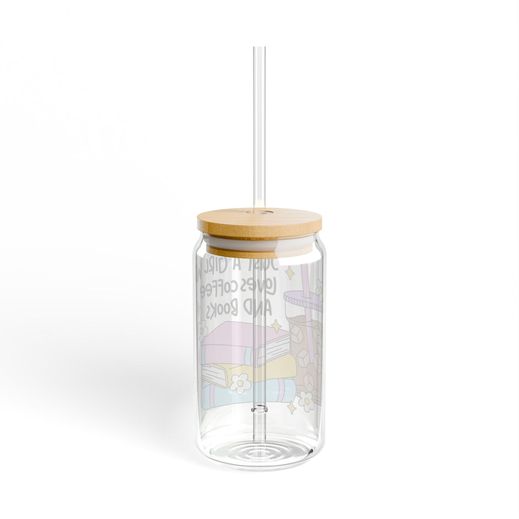 Just A Girl Who Loves Coffee & Books Glass Tumbler – Book Lover Sipper Glass | Gift for Readers