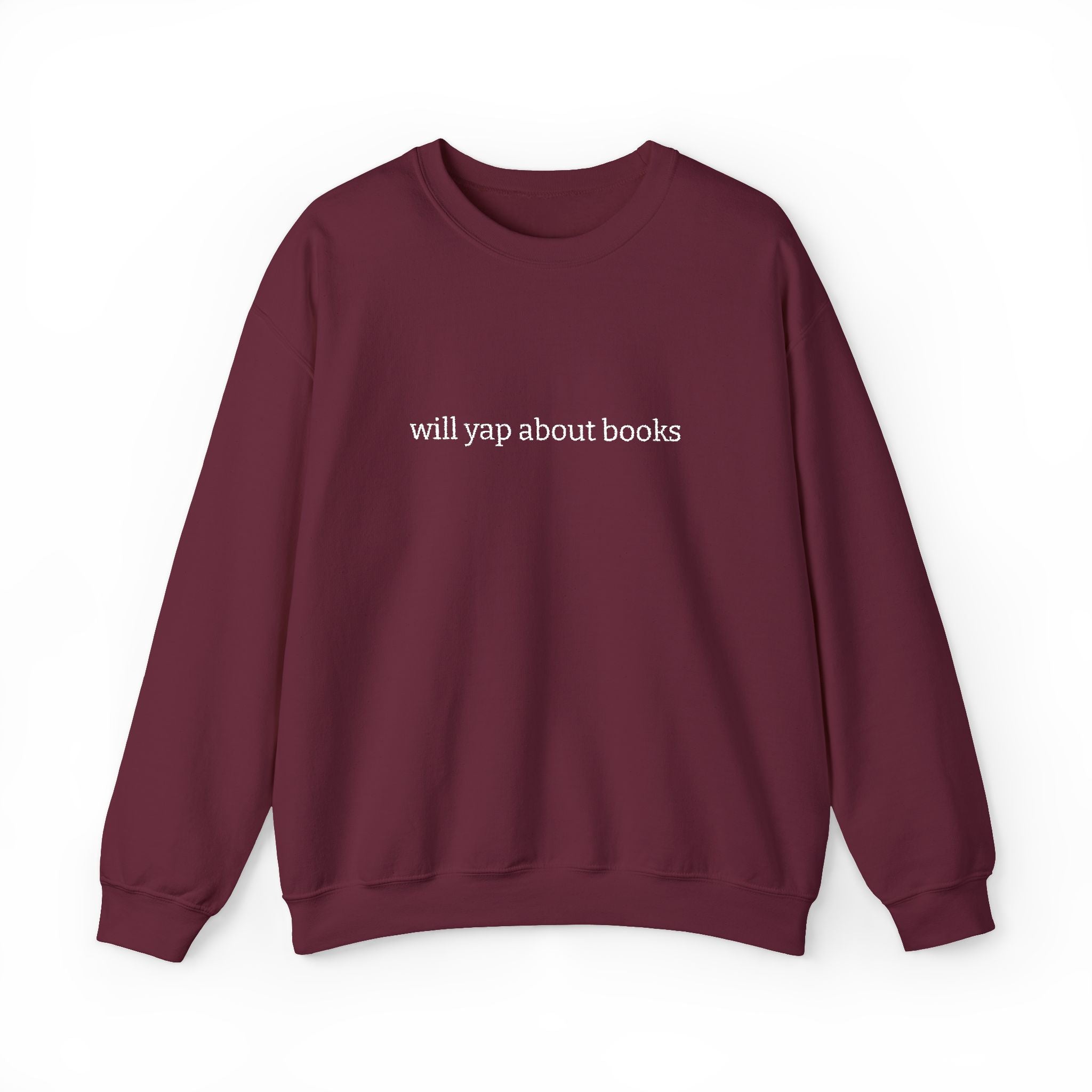 Will Yap About Books Sweatshirt – Bookish Crewneck for Readers | Gift for Book Lovers