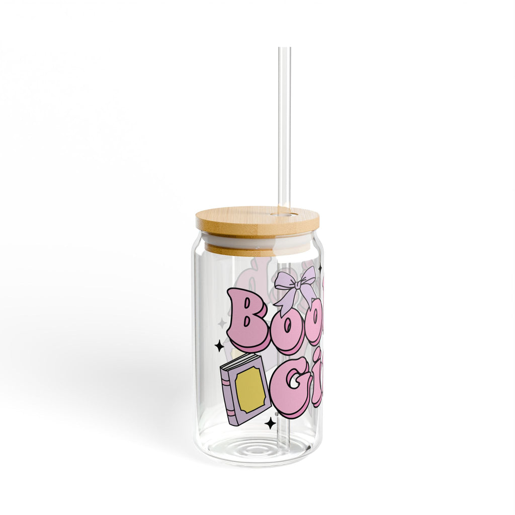 Bookish Girly Glass Tumbler – Book Lover Sipper Glass | Gift for Readers