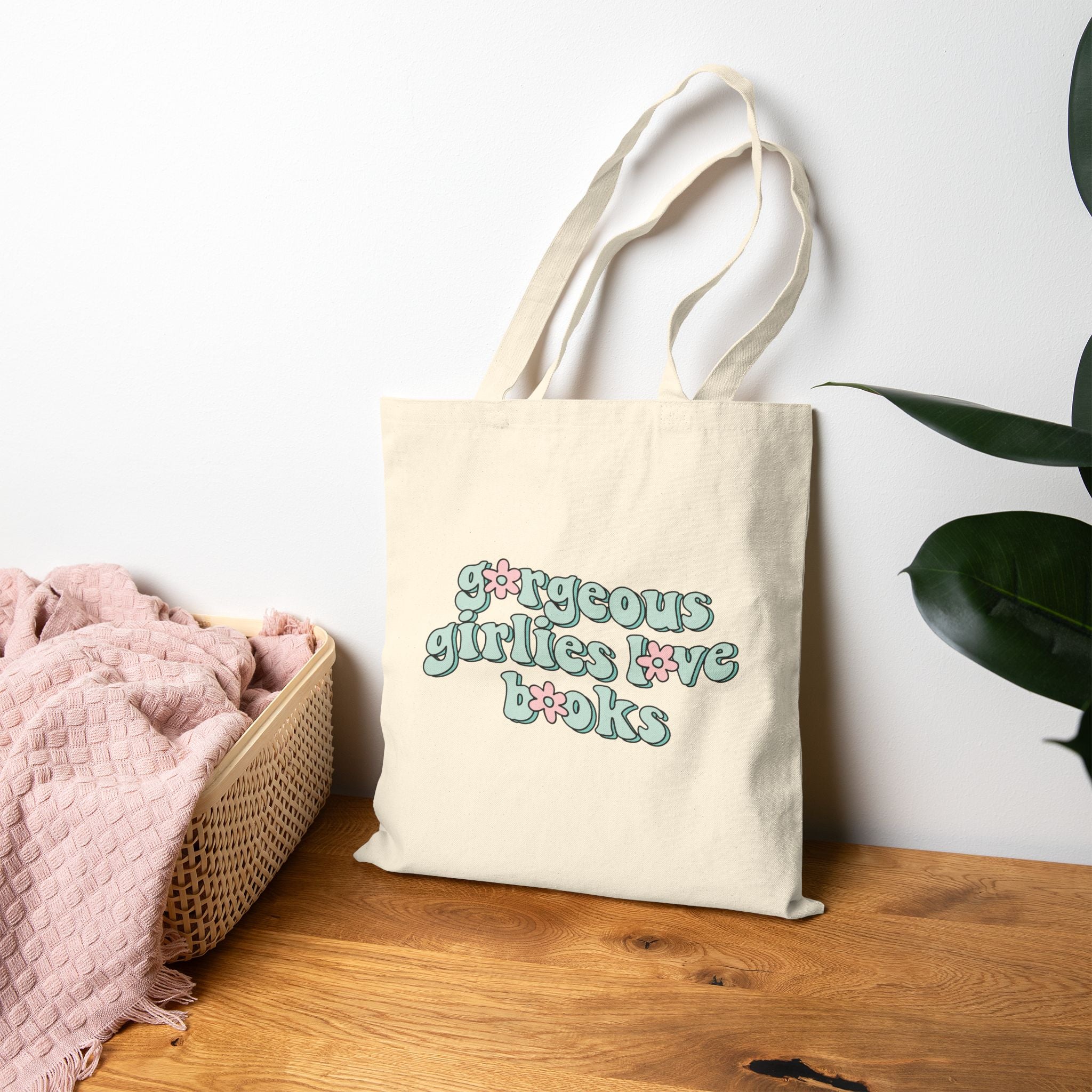 Gorgeous Girls Love Books Tote Bag – Book Lover Canvas Tote | Gift for Readers