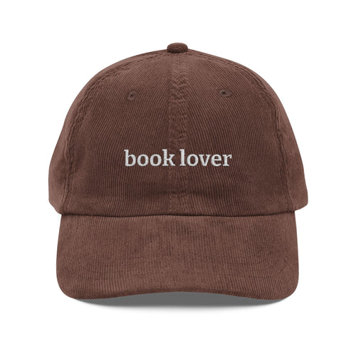 Book Lover Corduroy Cap – Vintage Embroidered Bookish Hat | Gift for Readers
