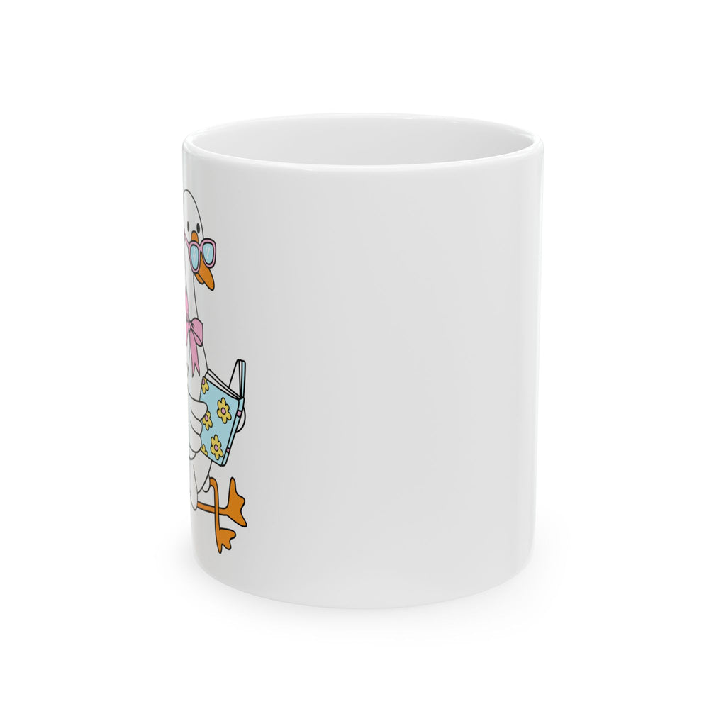 Just A Silly Goose Busy Reading Mug – Book Lover Ceramic Mug | Gift for Readers