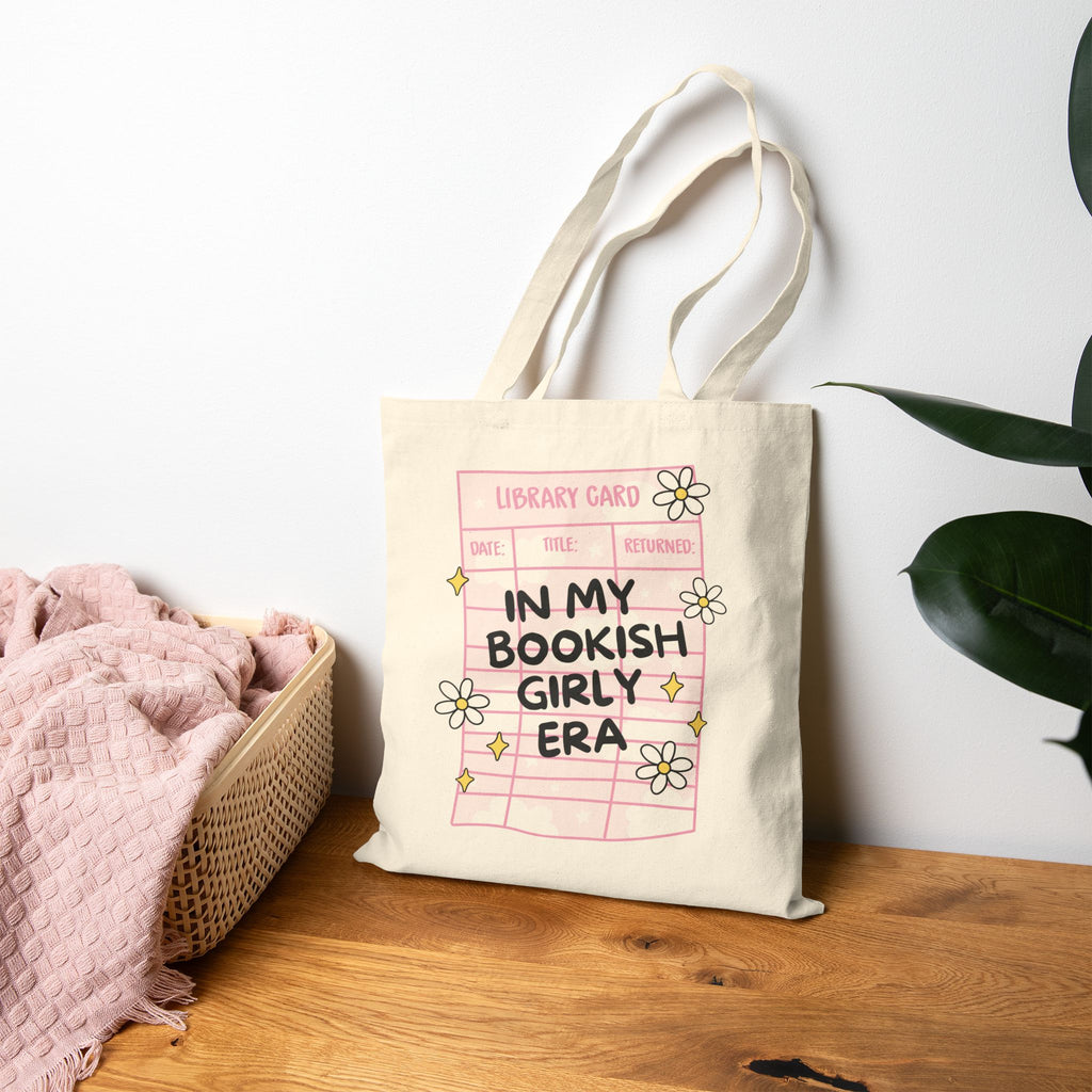 In My Bookish Girly Era Tote Bag – Book Lover Canvas Tote | Gift for Readers