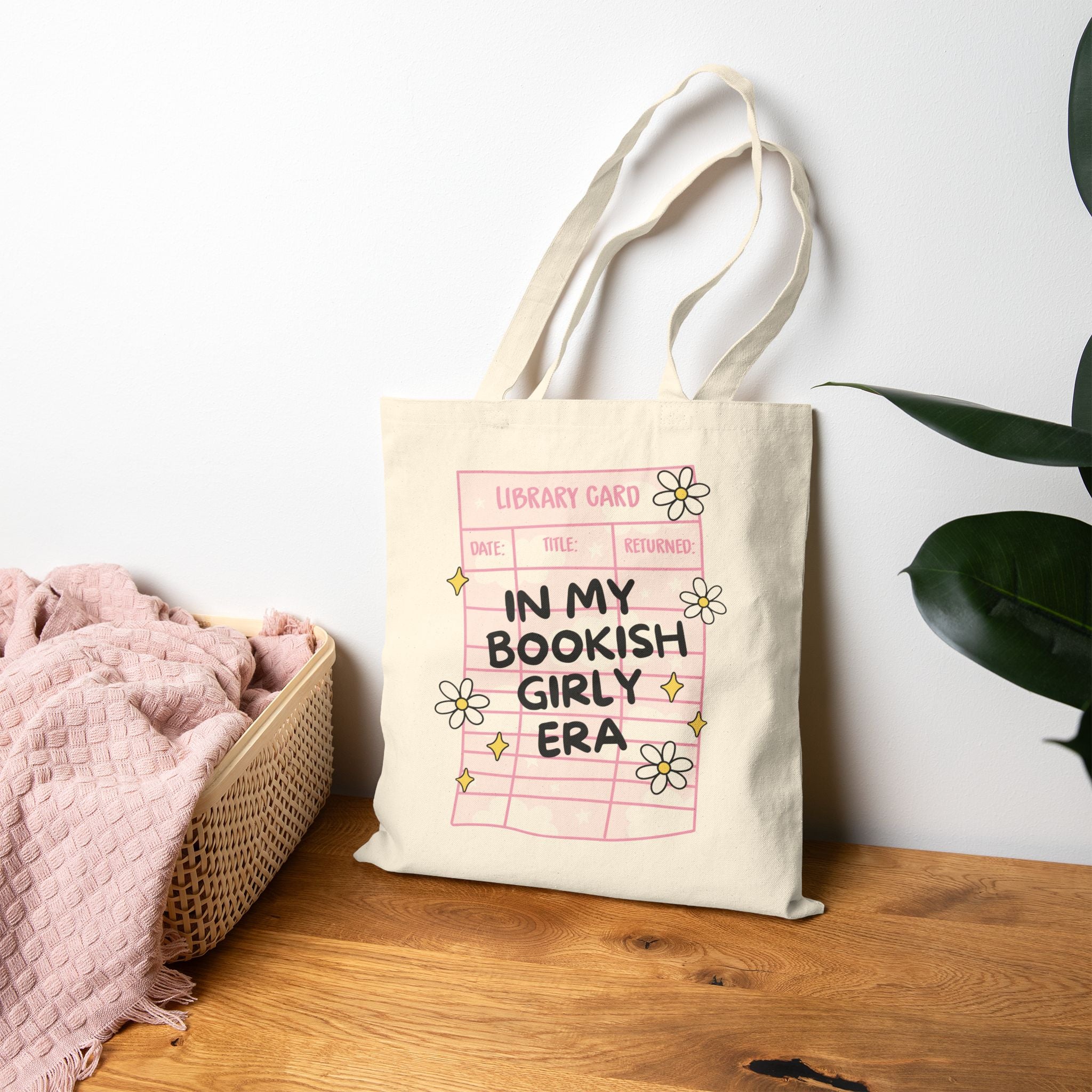 In My Bookish Girly Era Tote Bag – Book Lover Canvas Tote | Gift for Readers