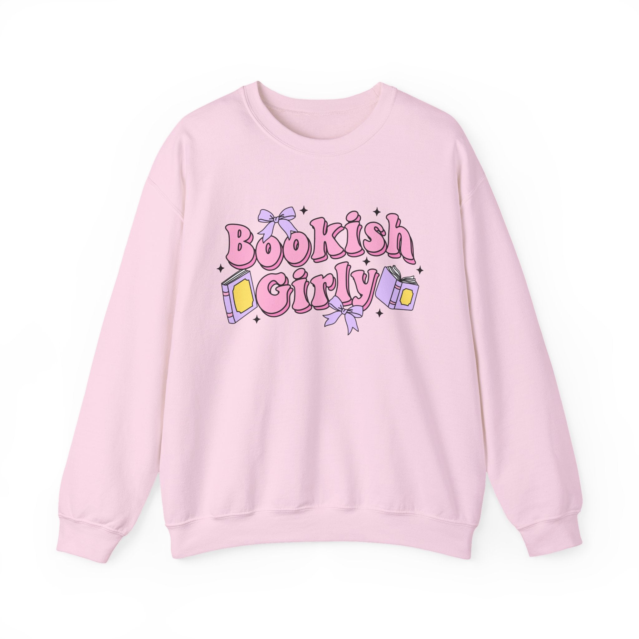 Bookish Girly Bow Sweatshirt – Bookish Crewneck for Readers | Gift for Book Lovers