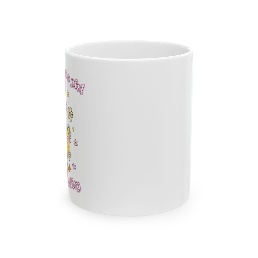 Literally Just A Girl Avoiding Reality Goose Mug – Book Lover Ceramic Mug | Gift for Readers