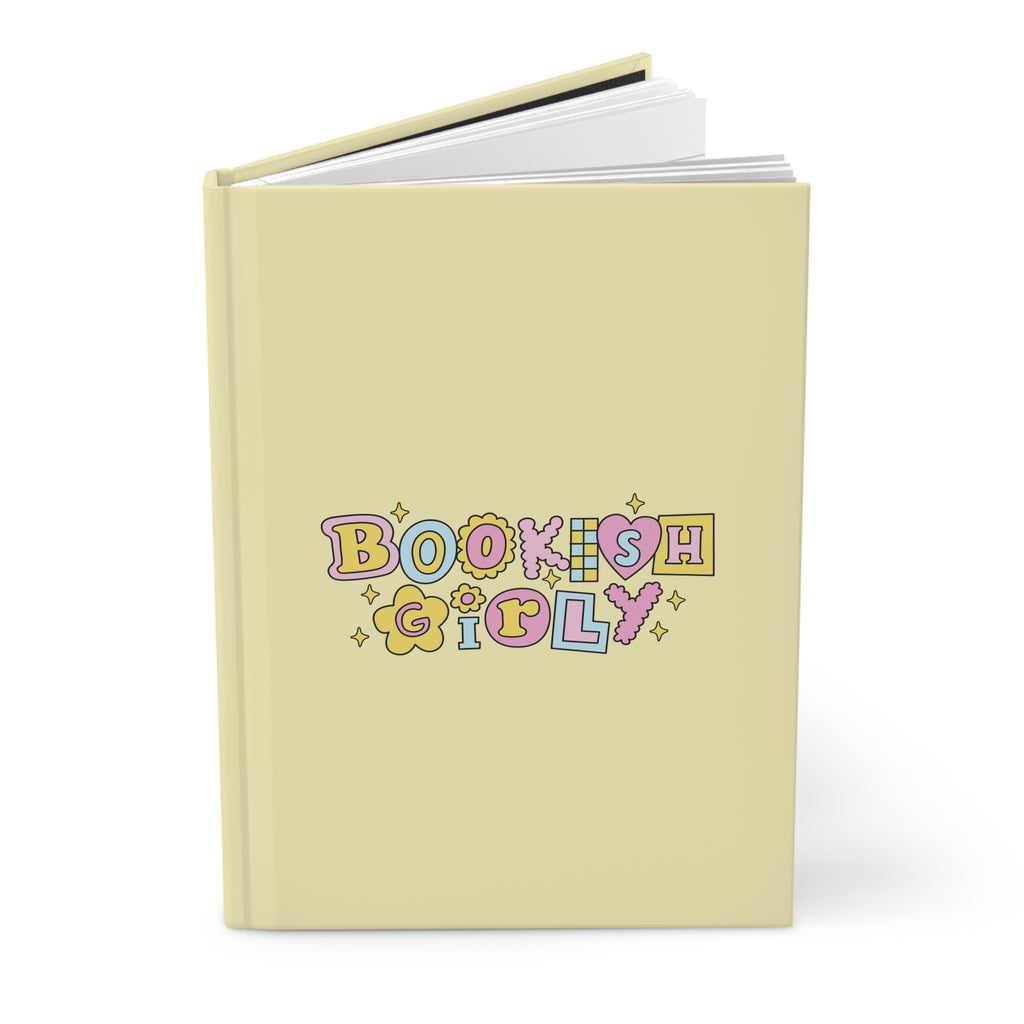 Bookish Girly Yellow Journal – Hardcover Reading Journal | Gift for Book Lovers