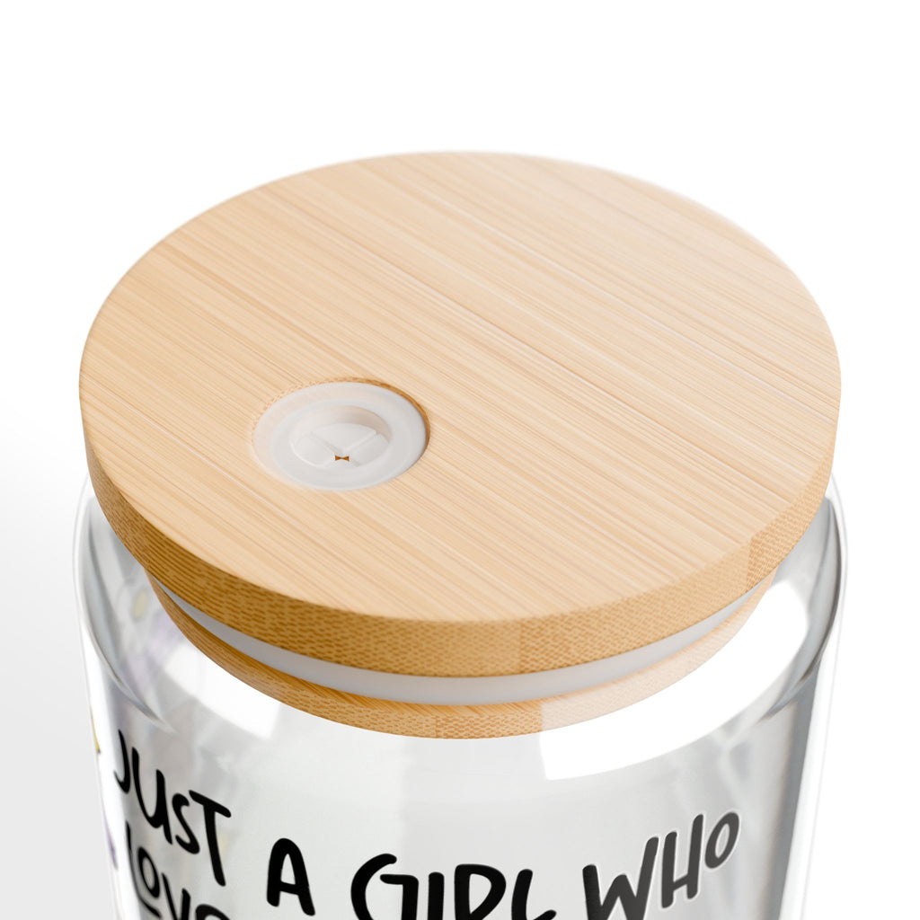 Just A Girl Who Loves Coffee & Books Glass Tumbler – Book Lover Sipper Glass | Gift for Readers