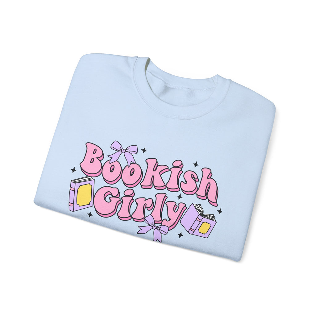 Bookish Girly Bow Sweatshirt – Bookish Crewneck for Readers | Gift for Book Lovers