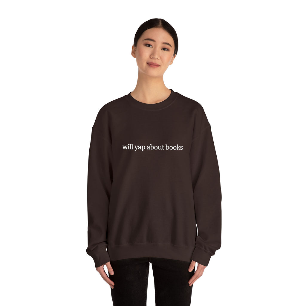 Will Yap About Books Sweatshirt – Bookish Crewneck for Readers | Gift for Book Lovers