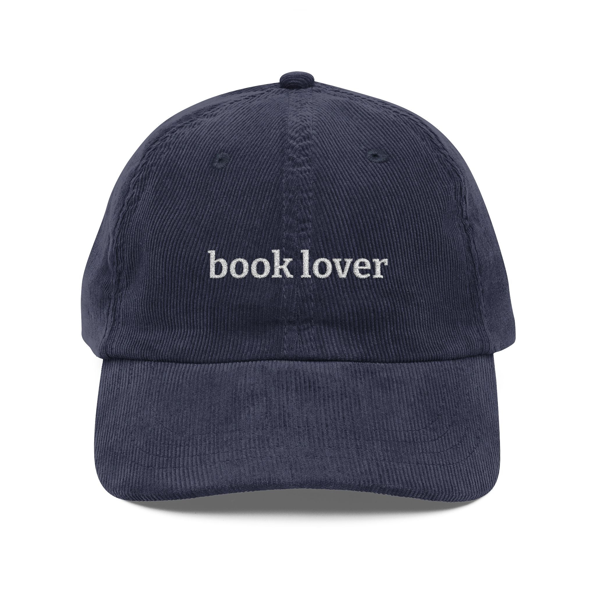 Book Lover Corduroy Cap – Vintage Embroidered Bookish Hat | Gift for Readers