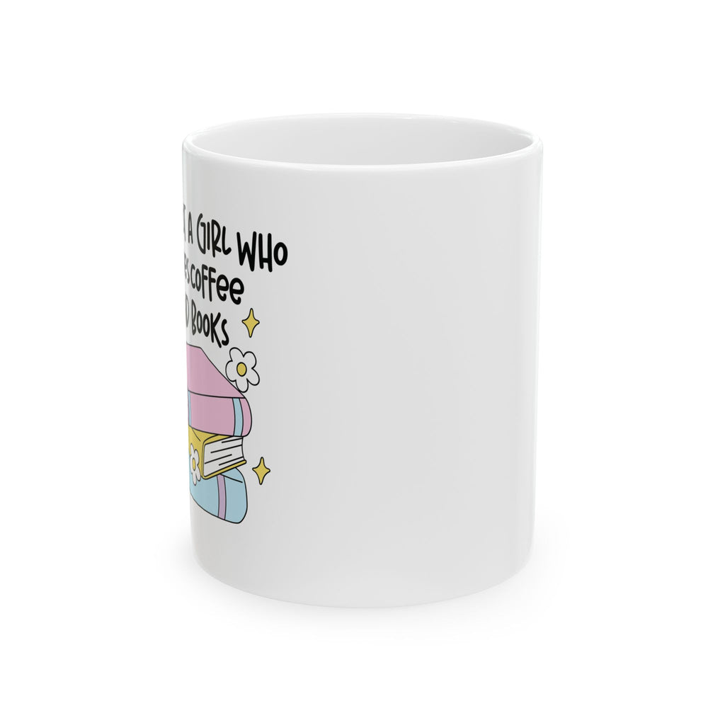Just A Girl Who Loves Coffee & Books Mug – Book Lover Ceramic Mug | Gift for Readers