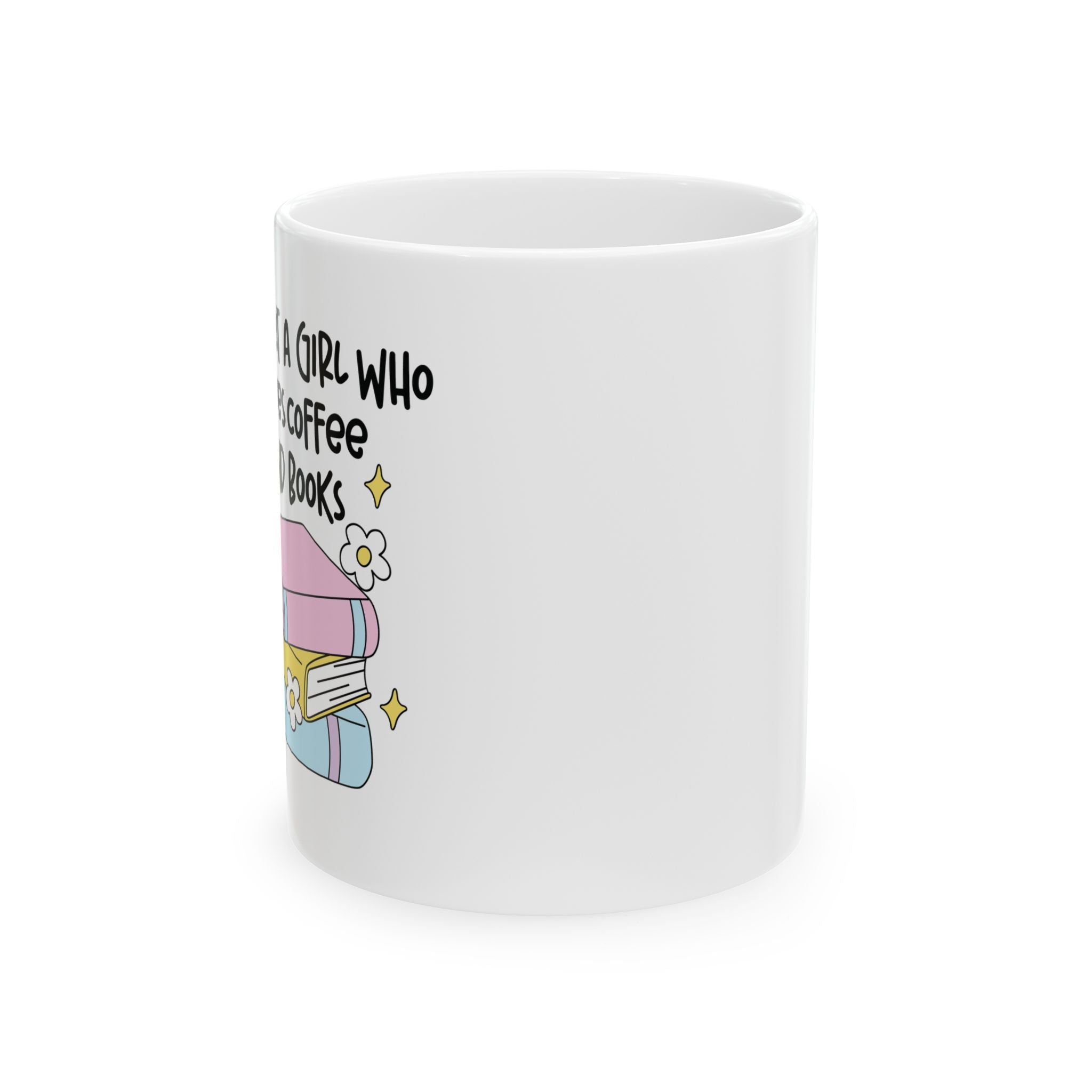 Just A Girl Who Loves Coffee & Books Mug – Book Lover Ceramic Mug | Gift for Readers