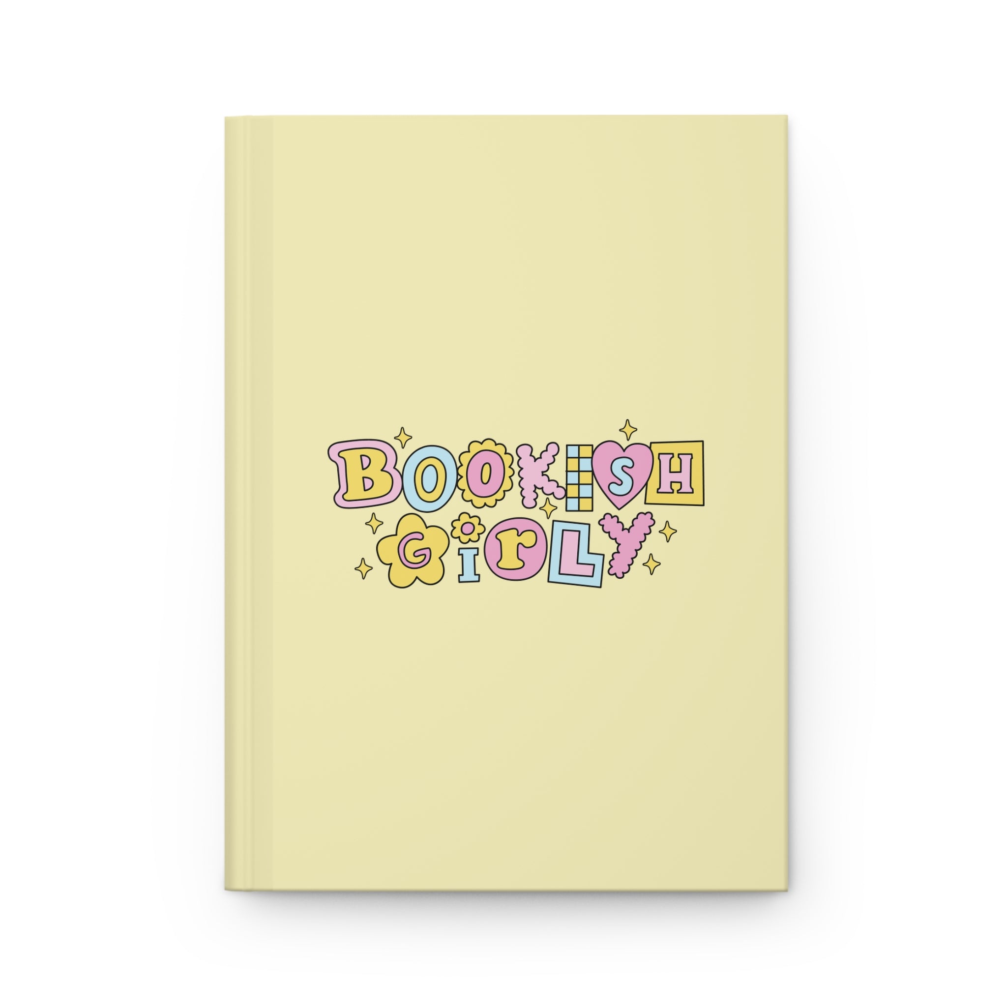 Bookish Girly Yellow Journal – Hardcover Reading Journal | Gift for Book Lovers