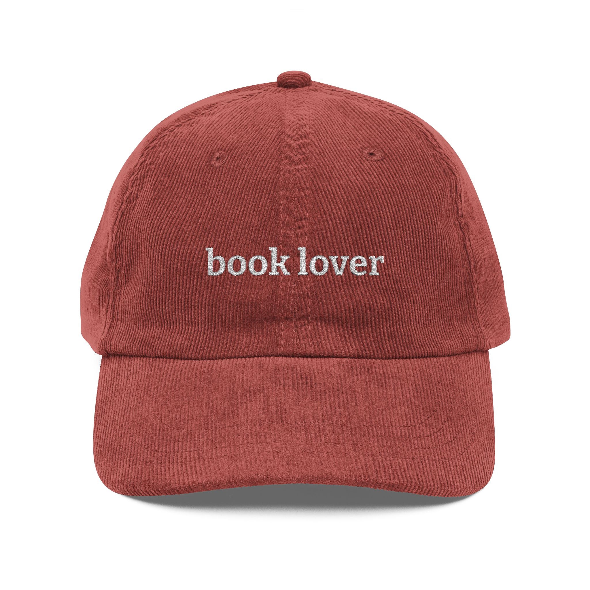 Book Lover Corduroy Cap – Vintage Embroidered Bookish Hat | Gift for Readers