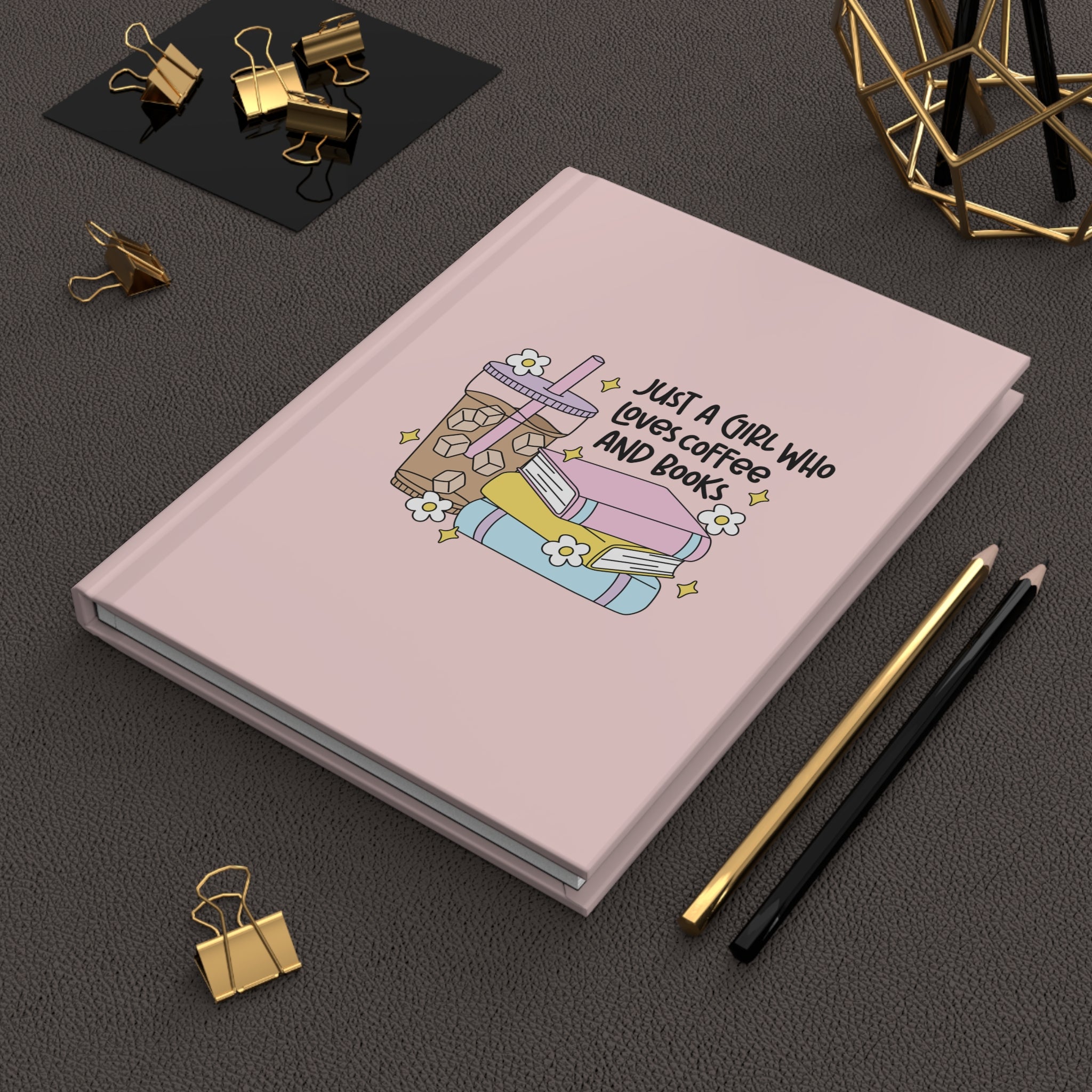 Just A Girl Who Loves Coffee & Books Journal – Hardcover Reading Journal | Gift for Book Lovers