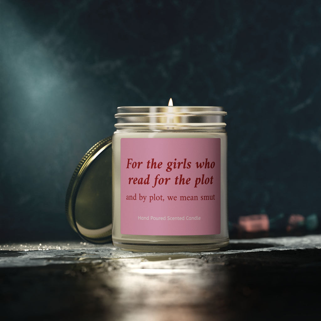 For The Girls Who Read For The Plot And By Plot We Mean Smut Candle – Book Lover Reading Candle | Gift for Readers