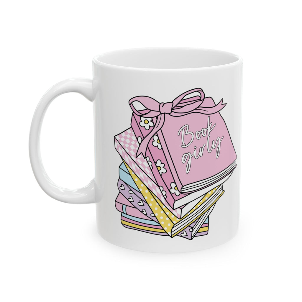 Book Girly Stack Mug – Book Lover Ceramic Mug | Gift for Readers