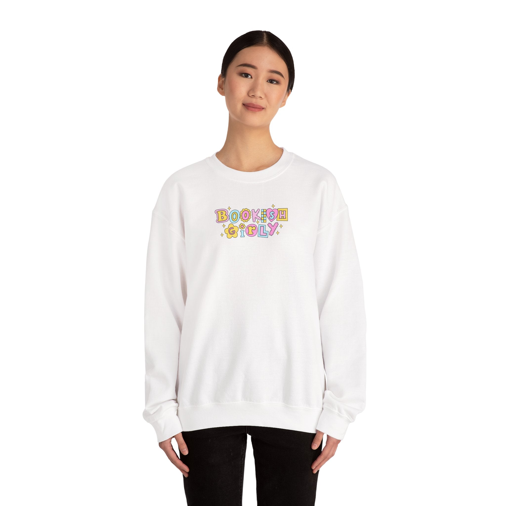 Bookish Girly Sweatshirt – Bookish Crewneck for Readers | Gift for Book Lovers