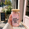 In My Bookish Girl Era Floral Glass Tumbler – Book Lover Sipper Glass | Gift for Readers