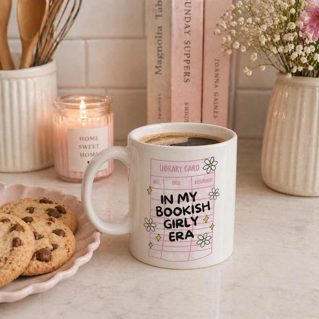 In My Bookish Girly Era Floral Mug – Book Lover Ceramic Mug | Gift for Readers