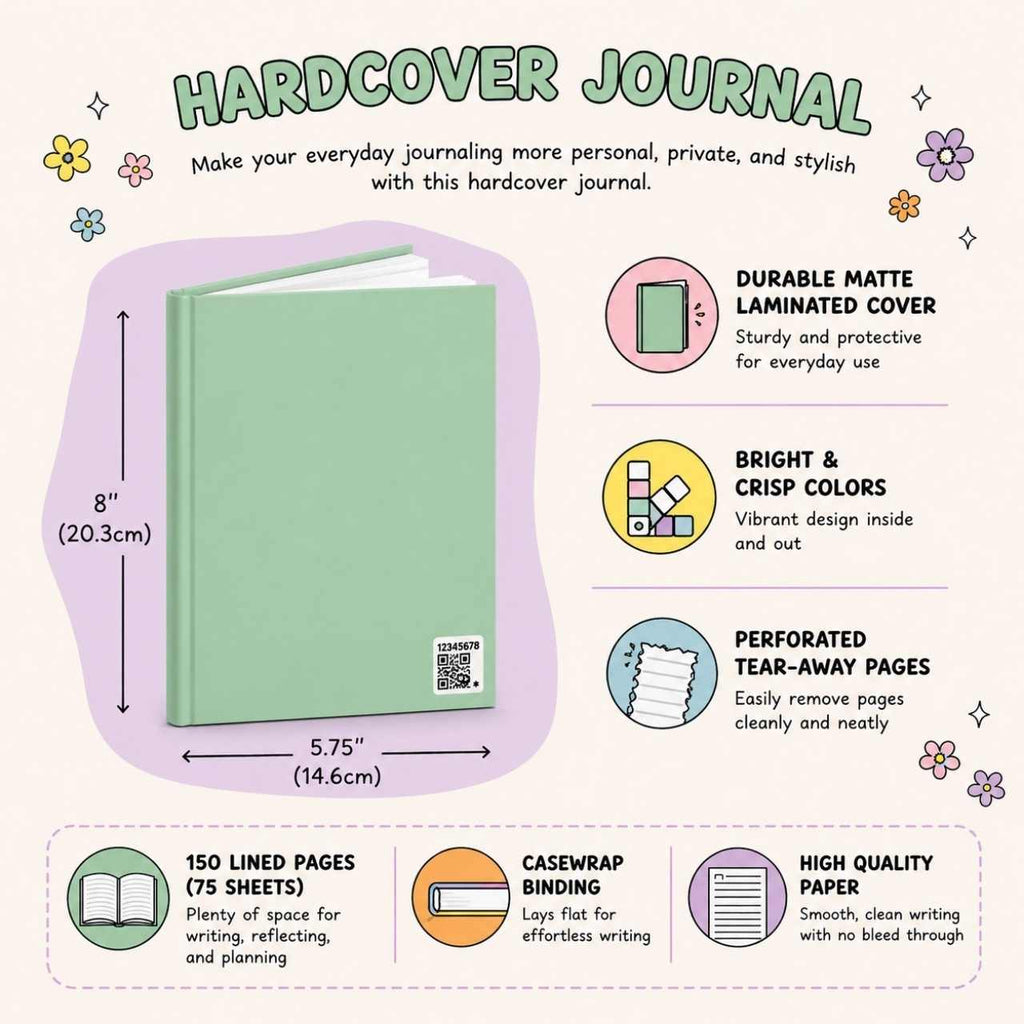 I Think I Like This Little Bookish Life Journal – Hardcover Reading Journal | Gift for Book Lovers