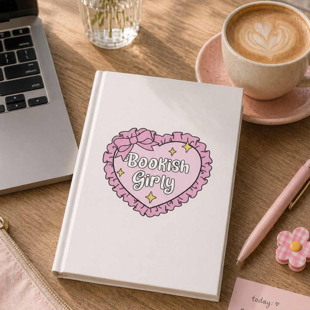 Bookish Girly Heart Journal – Hardcover Reading Journal | Gift for Book Lovers