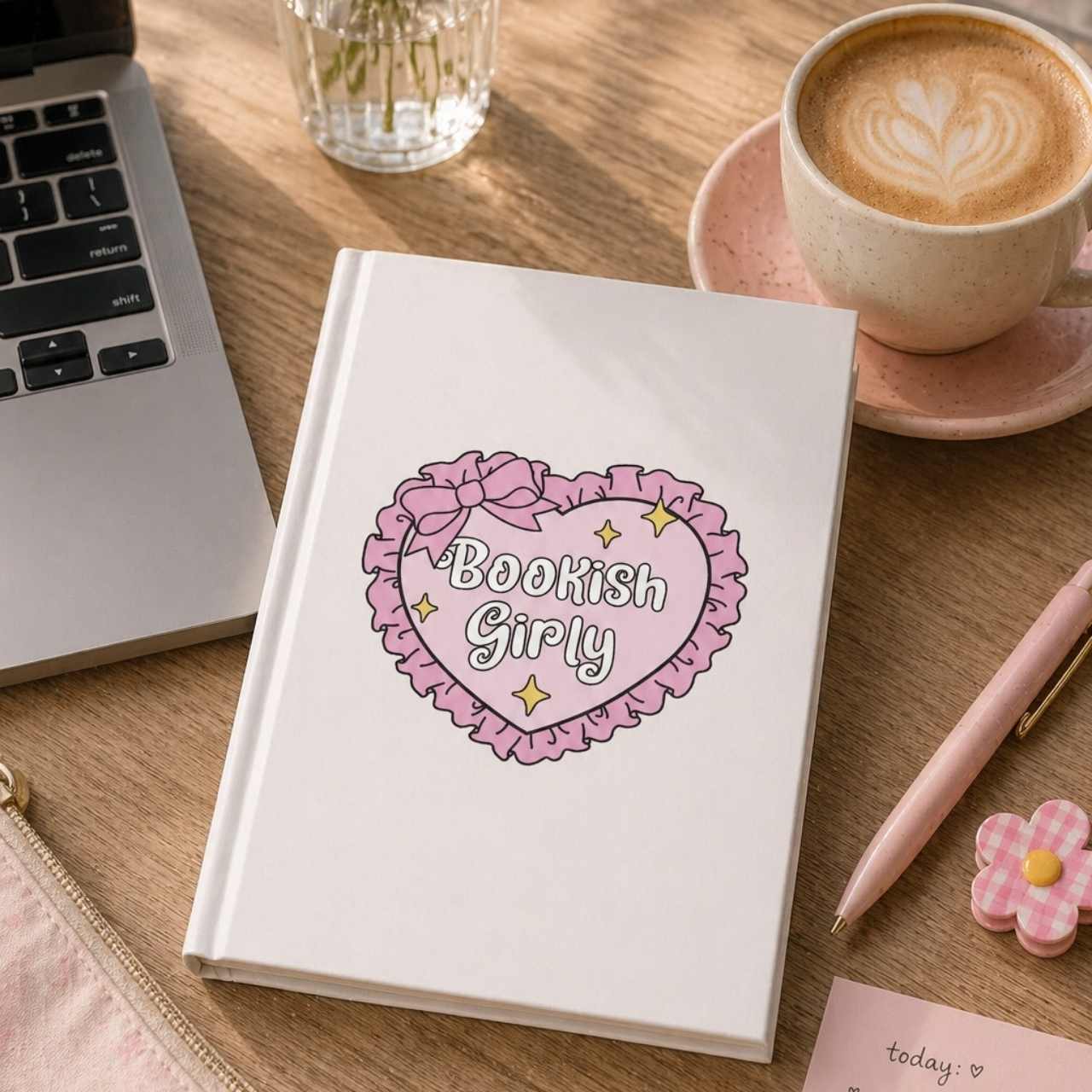 Bookish Girly Heart Journal – Hardcover Reading Journal | Gift for Book Lovers