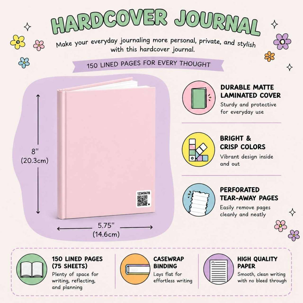 Gorgeous Girlies Love Books Floral Journal – Hardcover Reading Journal | Gift for Book Lovers