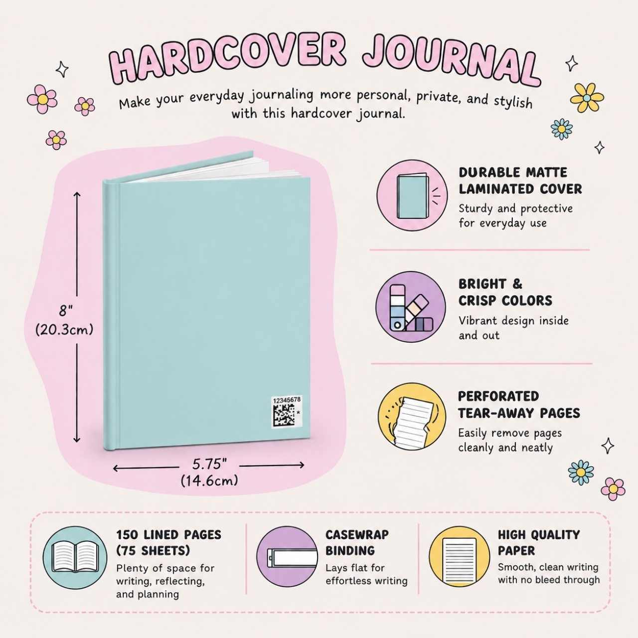 In My Bookish Girl Era Journal – Hardcover Reading Journal | Gift for Book Lovers