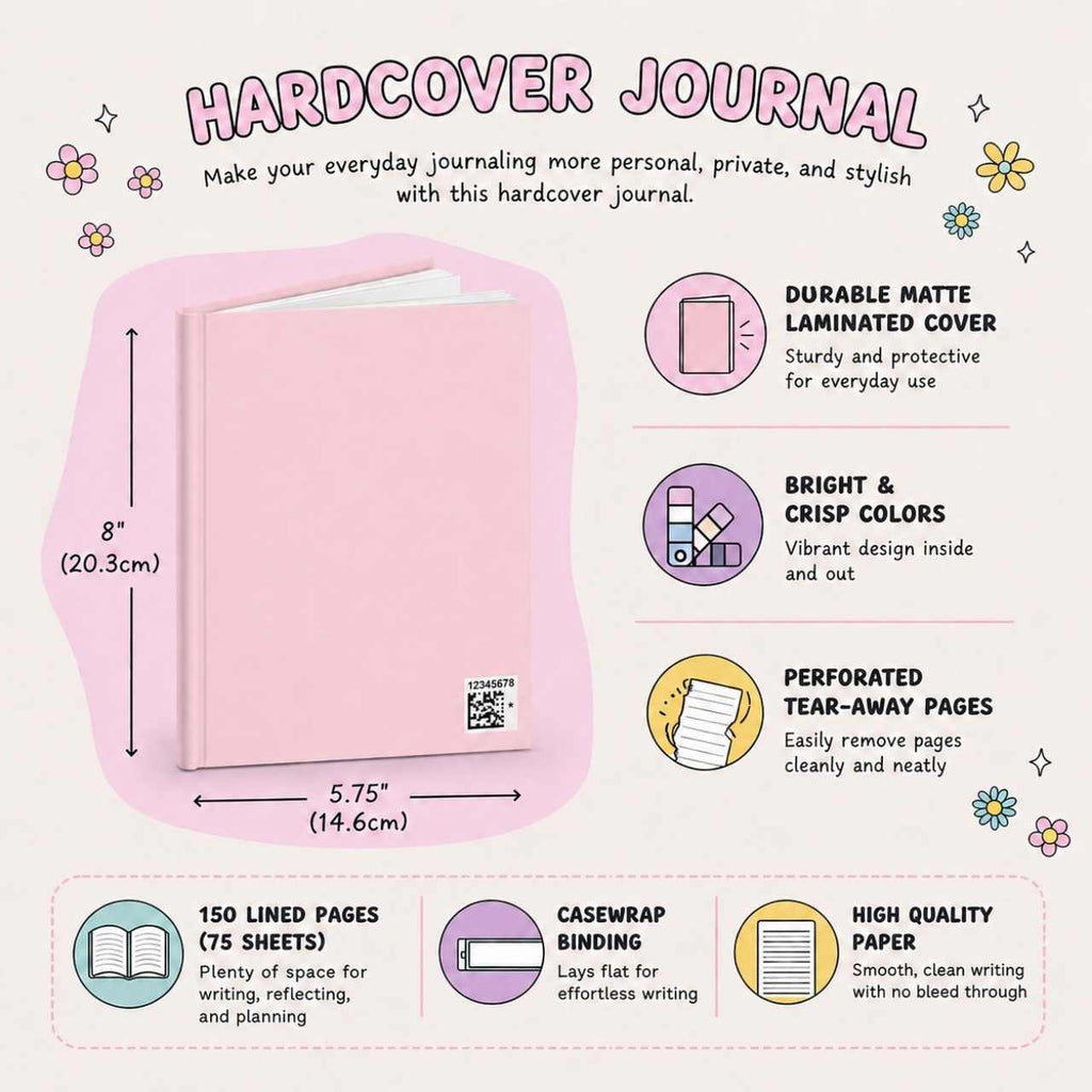 Just A Girl Who Loves Coffee & Books Journal – Hardcover Reading Journal | Gift for Book Lovers