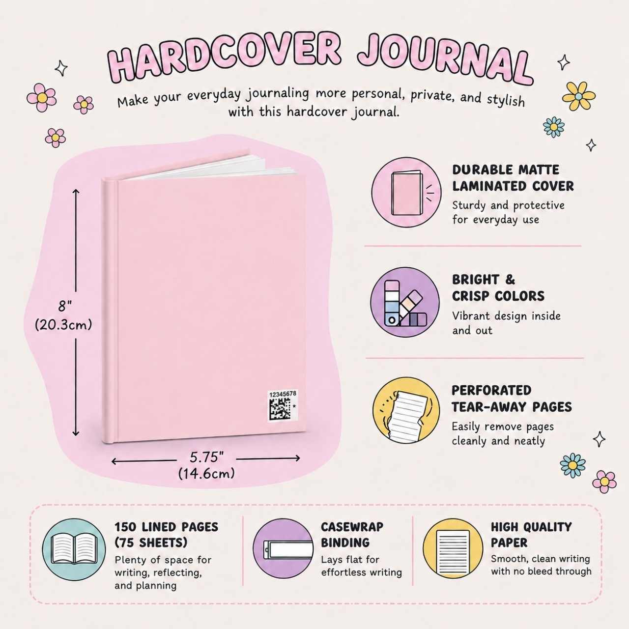 Just A Girl Who Loves Coffee & Books Journal – Hardcover Reading Journal | Gift for Book Lovers