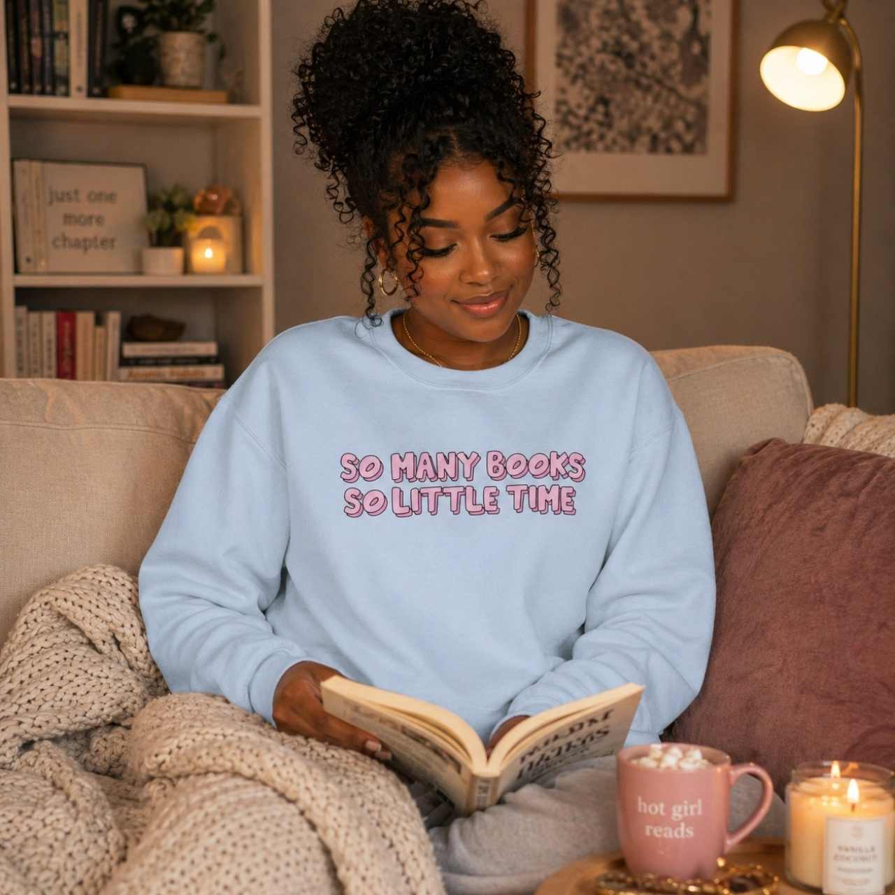 So Many Books So Little Time Sweatshirt – Bookish Crewneck for Readers | Gift for Book Lovers