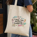 I Think I Like This Little Bookish Life Tote Bag – Book Lover Canvas Tote | Gift for Readers