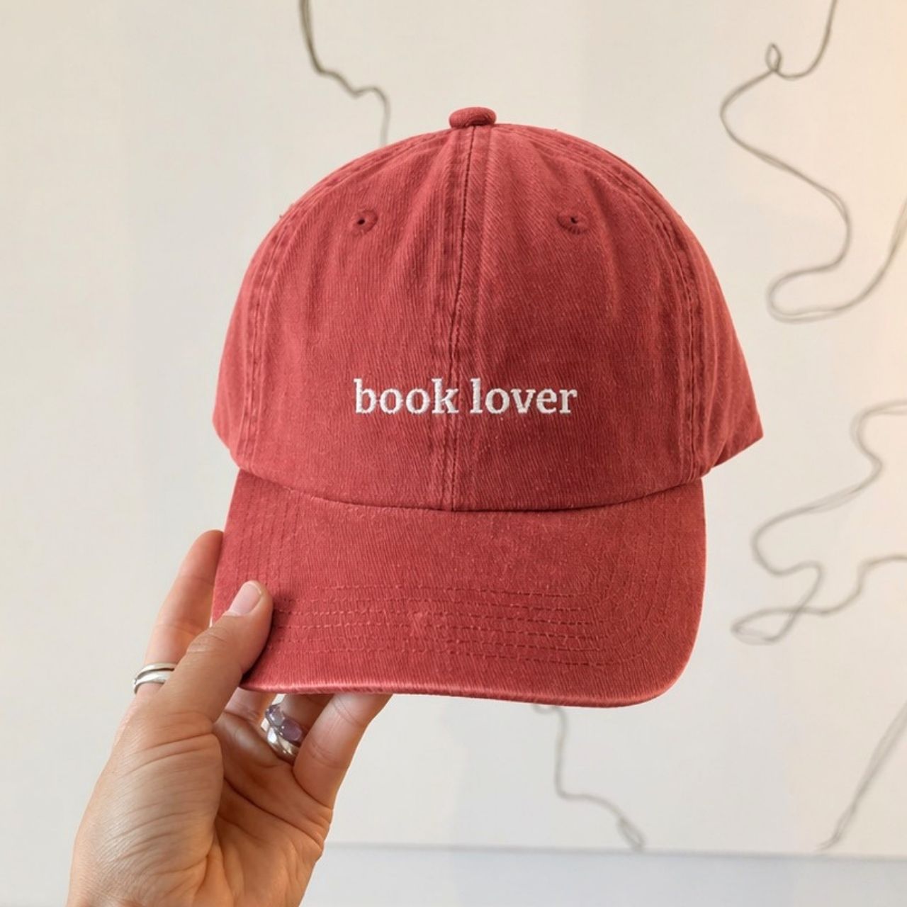 Book Lover Corduroy Cap – Vintage Embroidered Bookish Hat | Gift for Readers