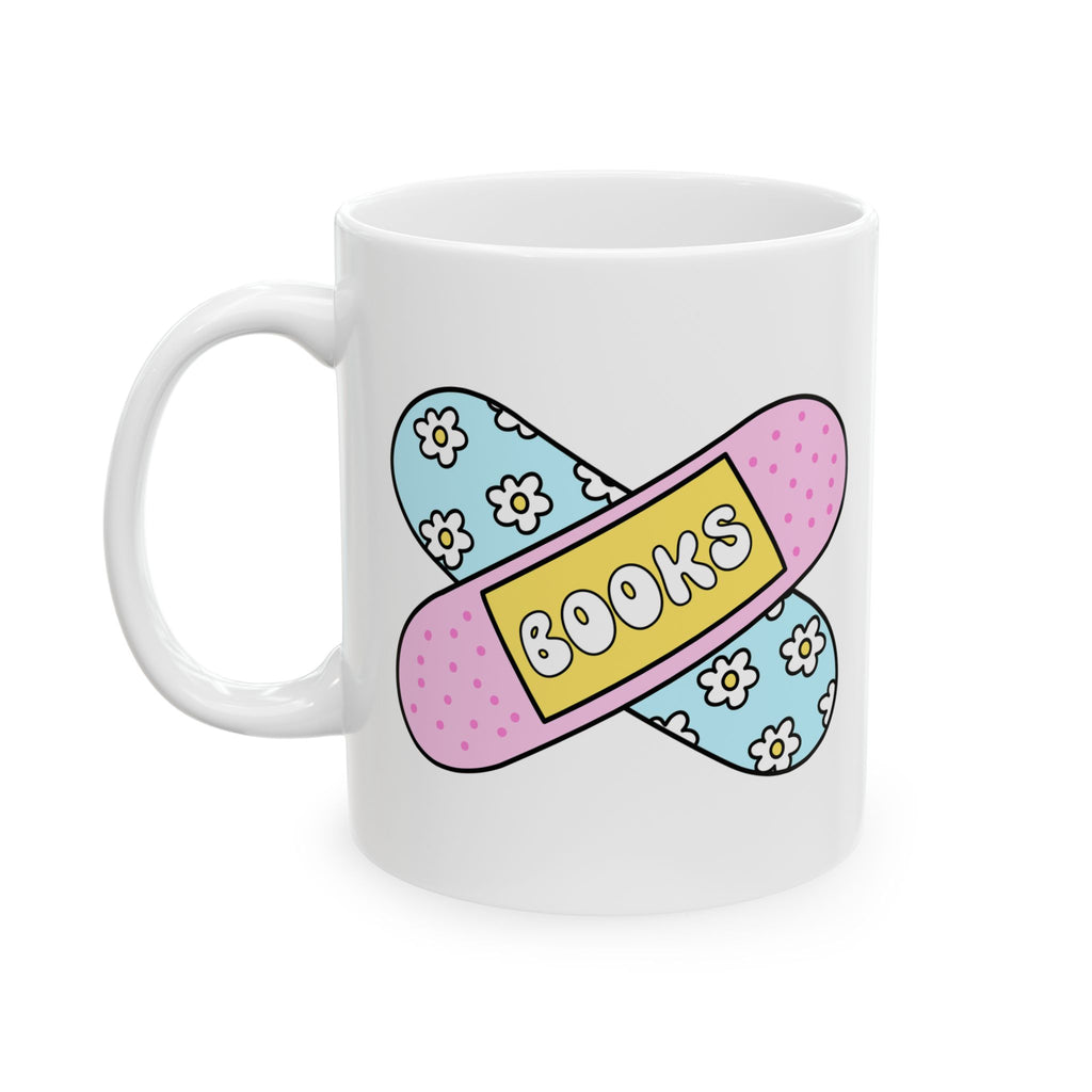 Books Plaster Mug – Book Lover Ceramic Mug | Gift for Readers