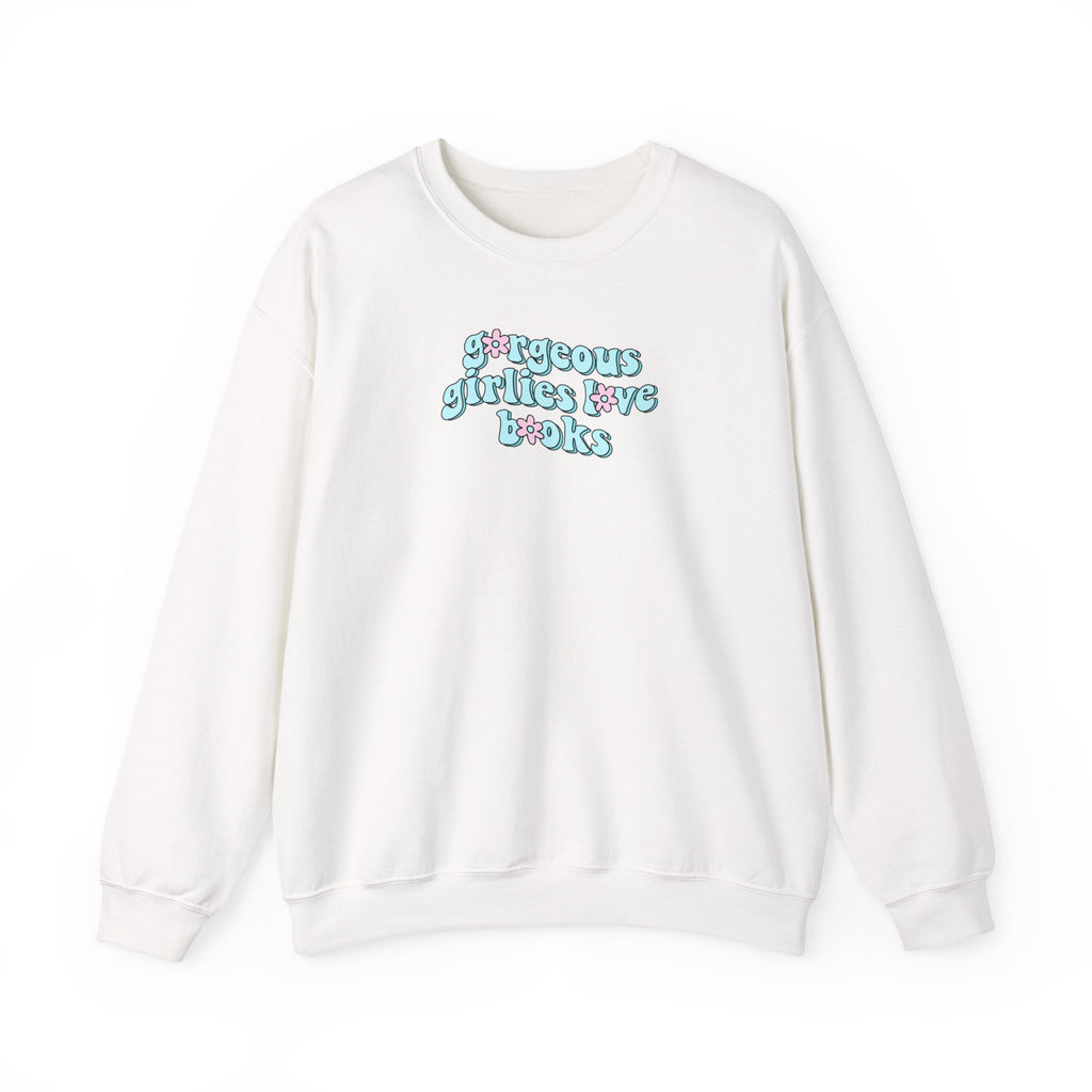 Gorgeous Girlies Love Books Floral Sweatshirt – Bookish Crewneck for Readers | Gift for Book Lovers