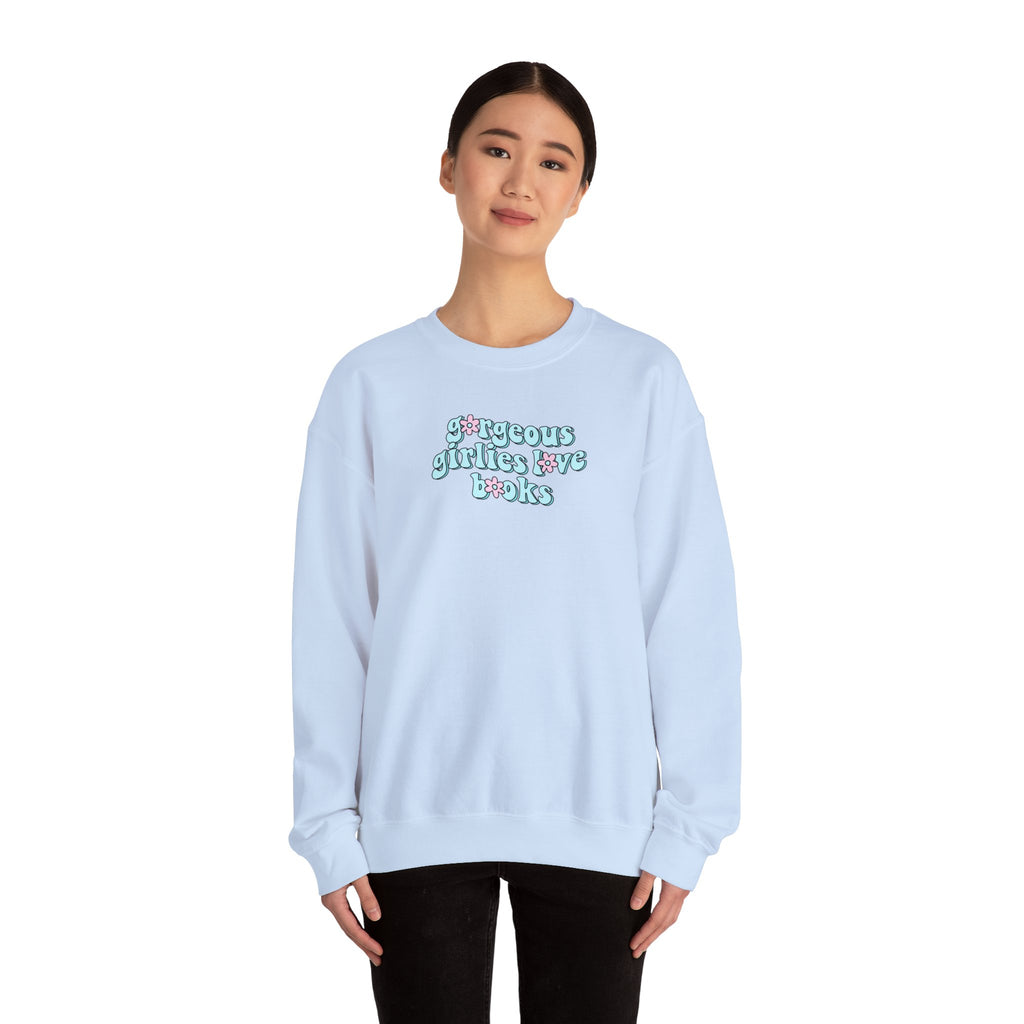 Gorgeous Girlies Love Books Floral Sweatshirt – Bookish Crewneck for Readers | Gift for Book Lovers