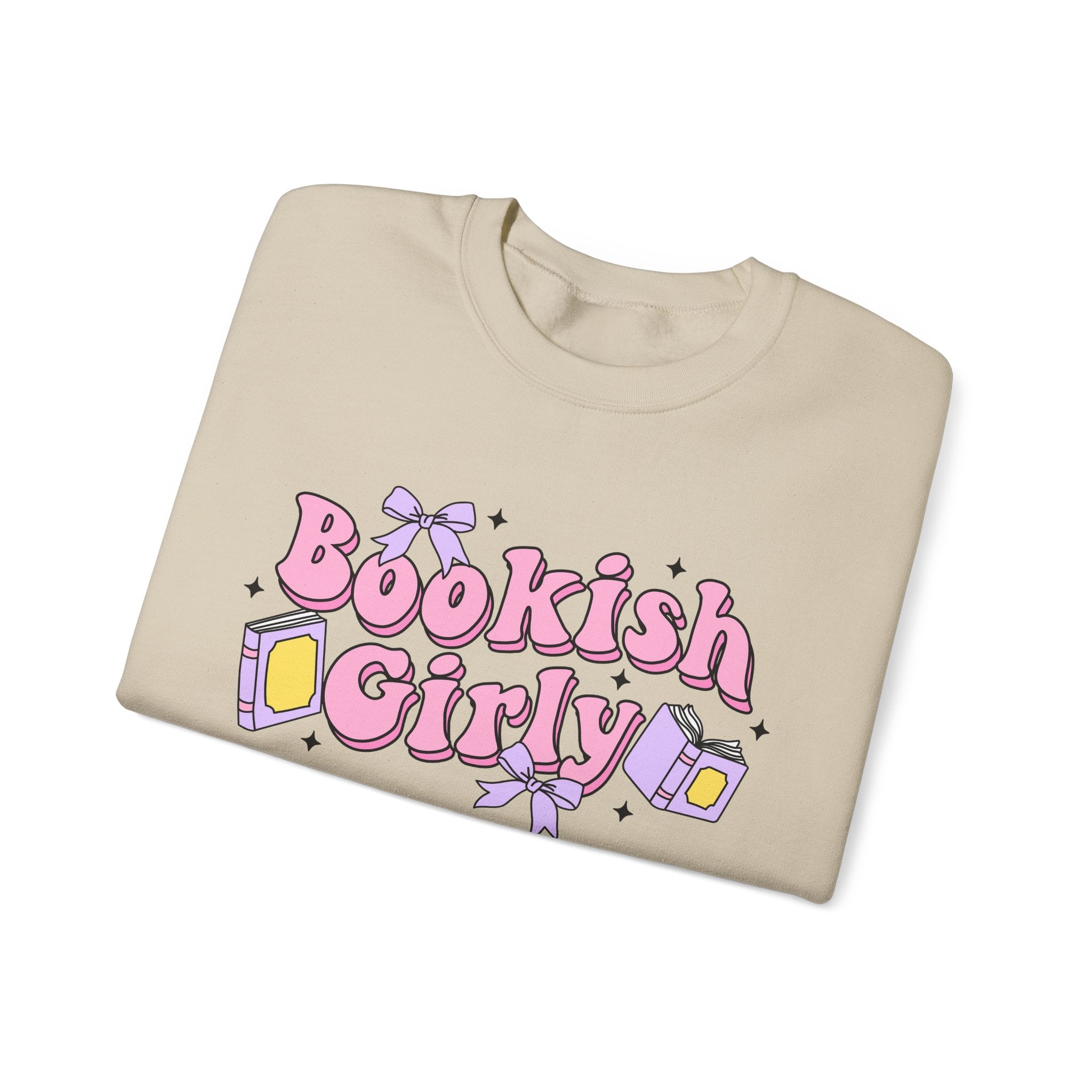 Bookish Girly Bow Sweatshirt – Bookish Crewneck for Readers | Gift for Book Lovers
