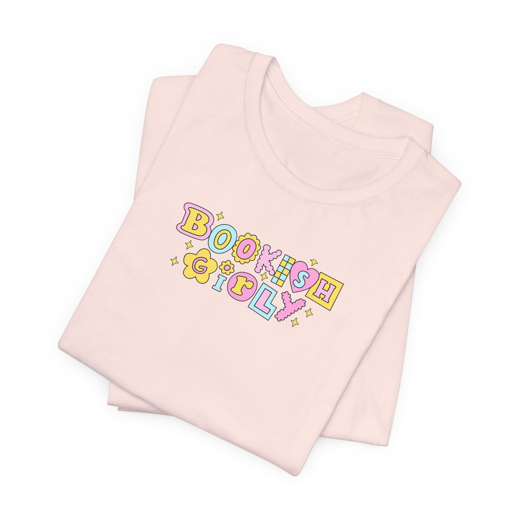 Bookish Girly T-Shirt – Minimal Book Lover Graphic Tee | Gift for Readers
