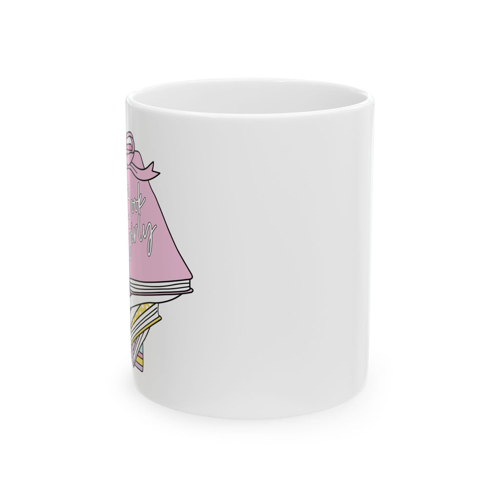 Book Girly Stack Mug – Book Lover Ceramic Mug | Gift for Readers