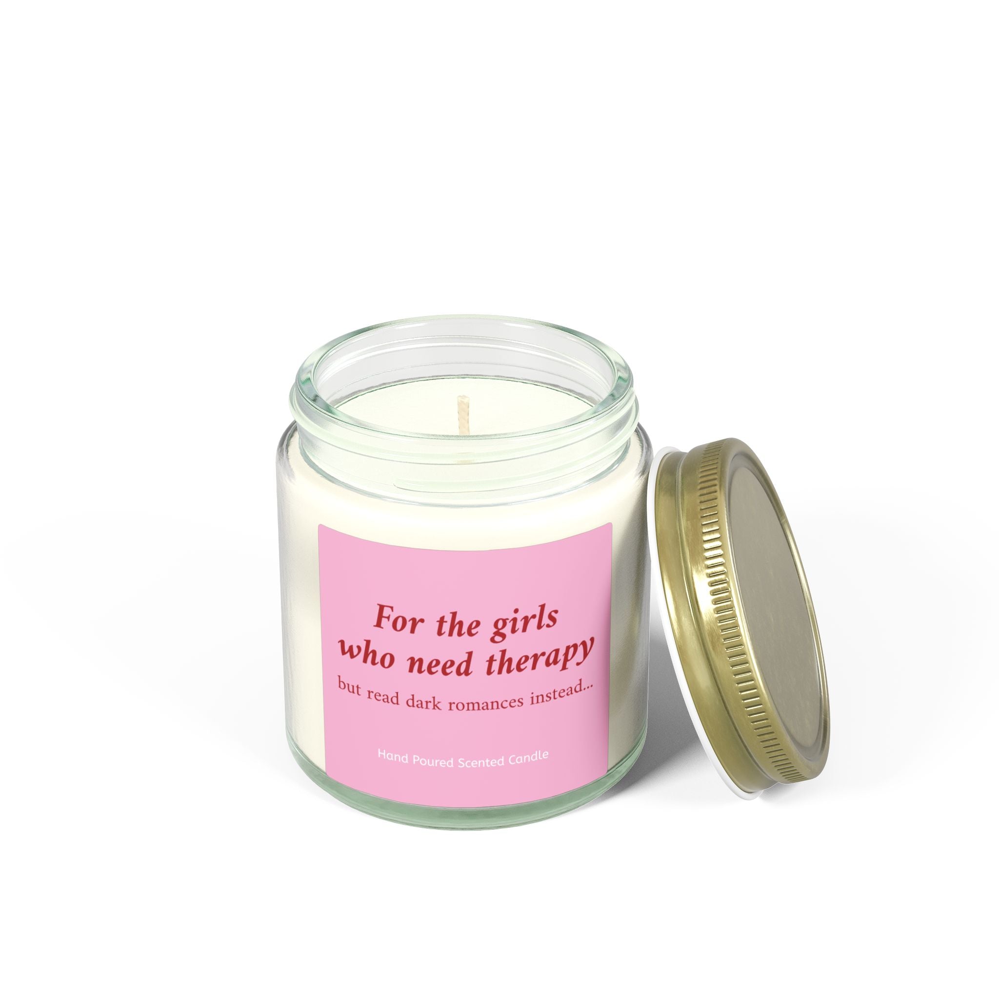 For The Girls Who Need Therapy But Read Dark Romance Instead Candle – Book Lover Reading Candle | Gift for Readers