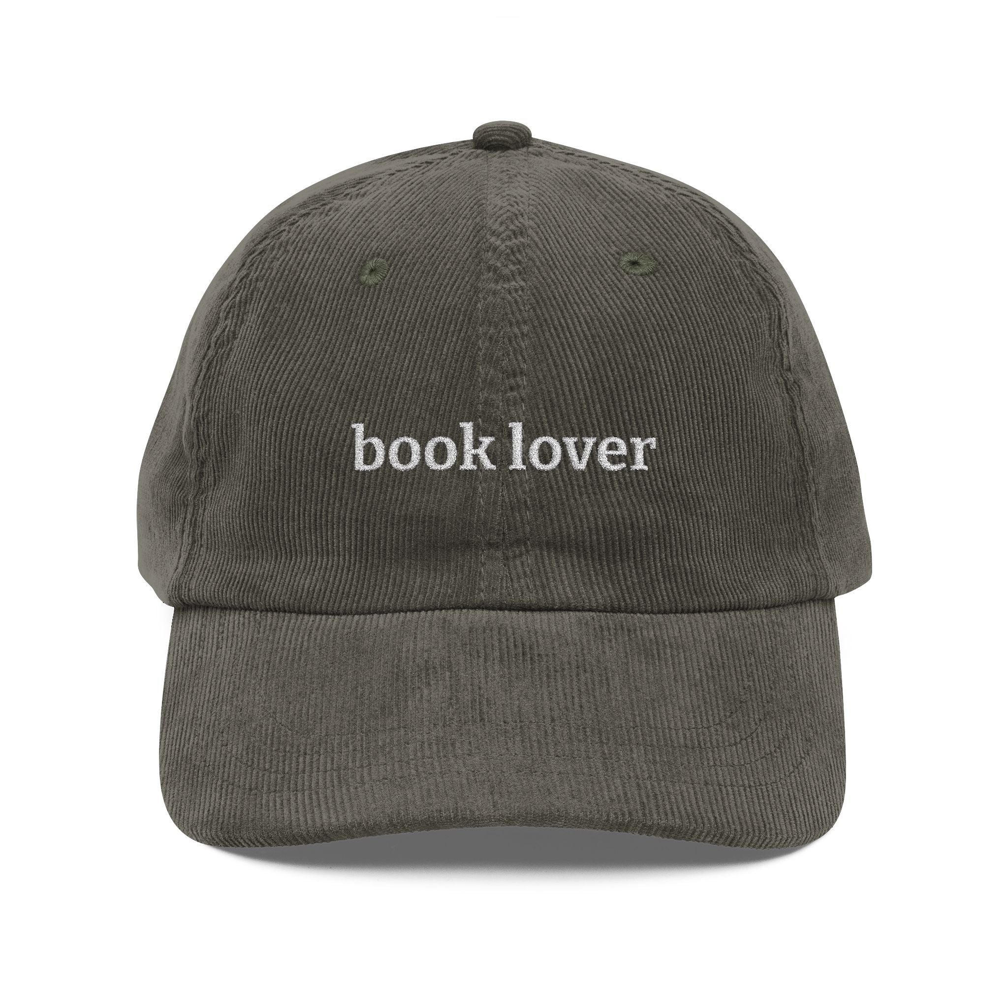 Book Lover Corduroy Cap – Vintage Embroidered Bookish Hat | Gift for Readers