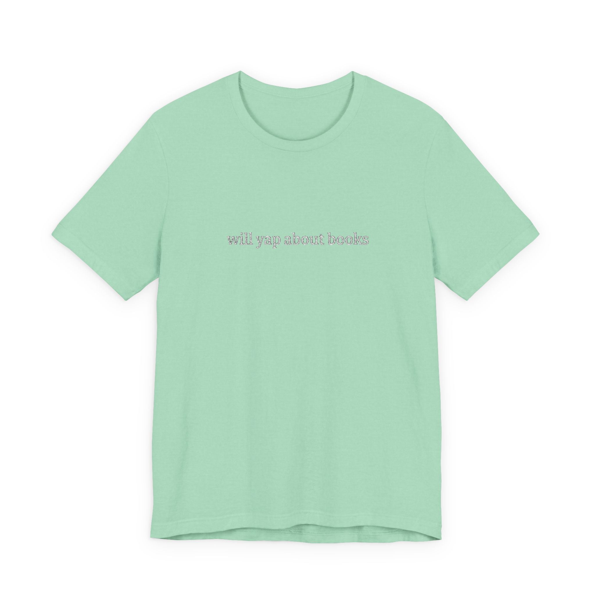 Will Yap About Books Embroidered T-Shirt – Funny Book Lover Tee | Gift for Readers