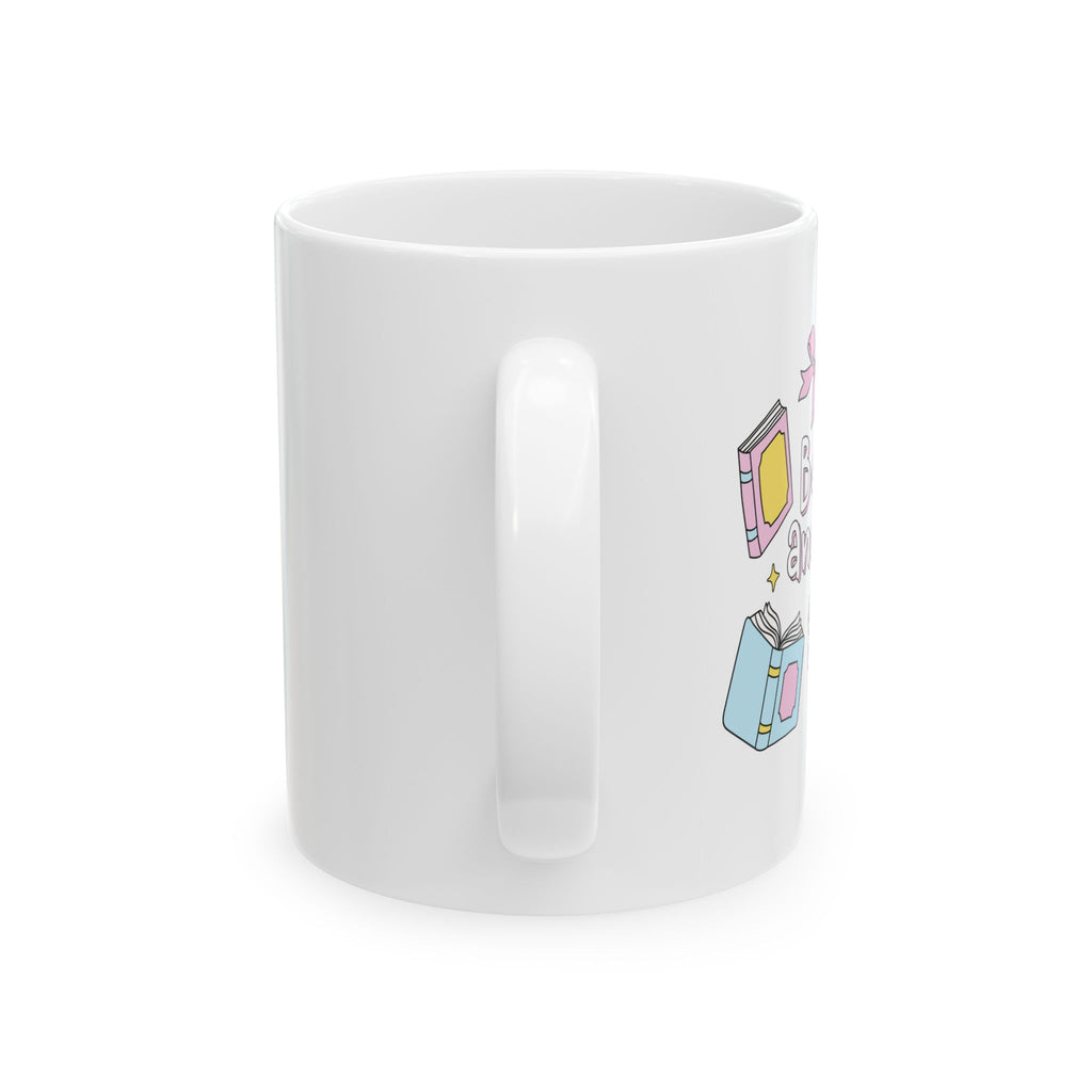 Booked & Busy Girly Mug – Book Lover Ceramic Mug | Gift for Readers